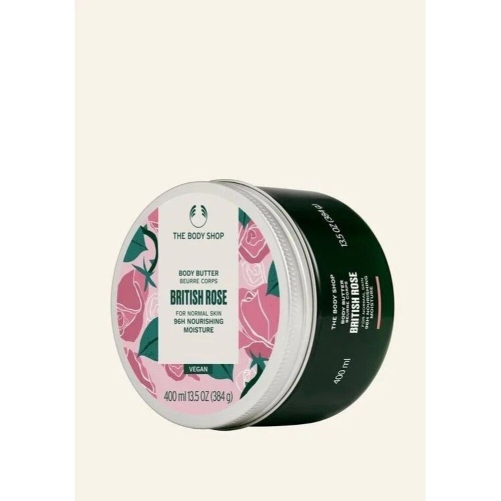 The Body Shop British Rose Body Butter  Jumbo Normal Skin Vegan 400 ml 13.5 oz